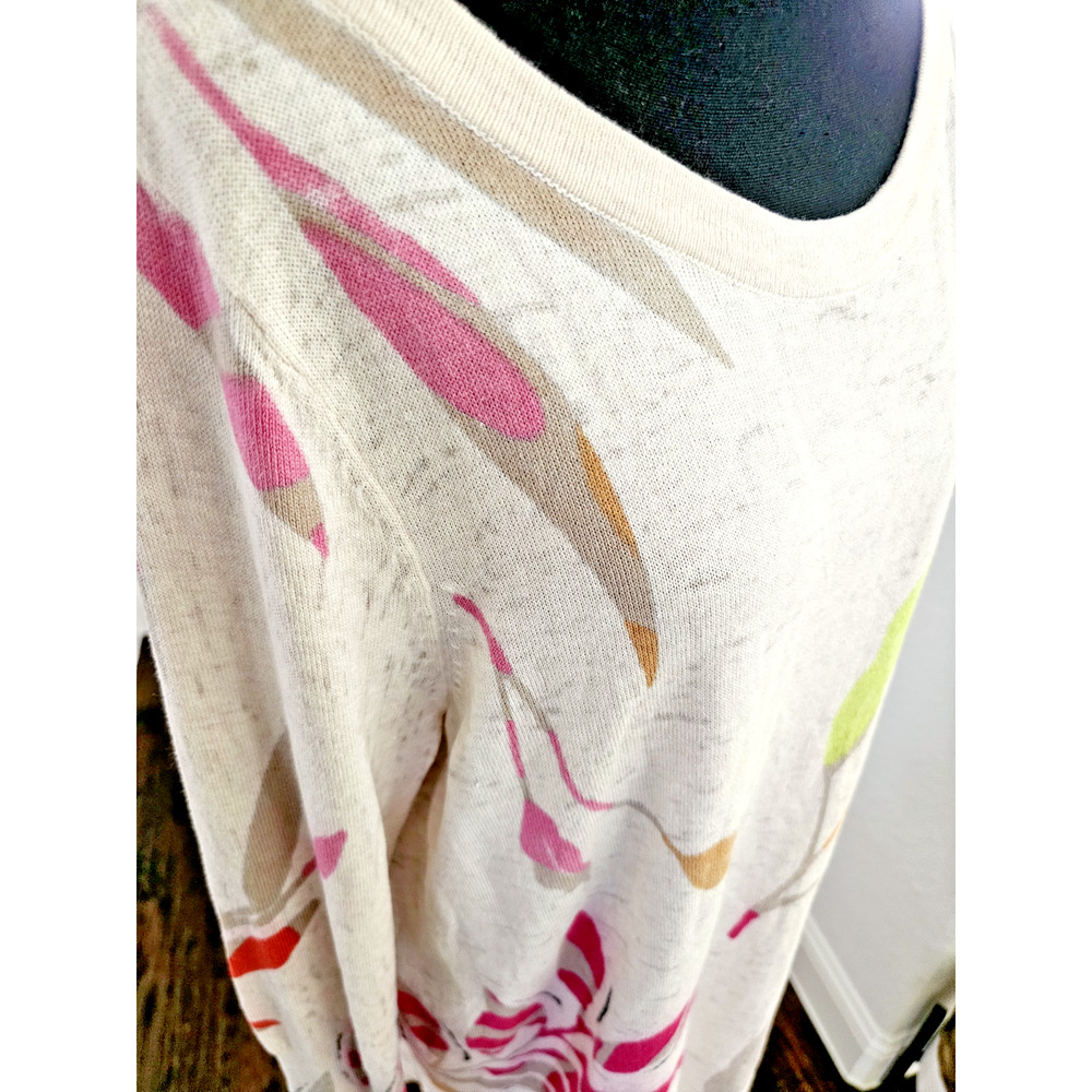 Nic+Zoe Sweater 2XL Womens Rainbow Canopy Vital Boatneck Sweater